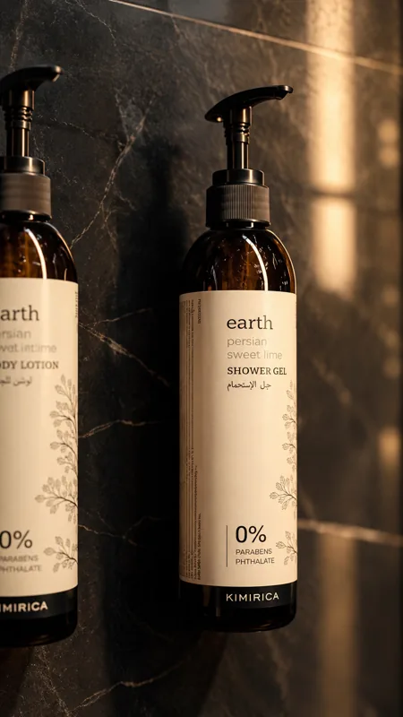 Wall-mounted bath amenities in a guest bathroom at Amāra Hotel