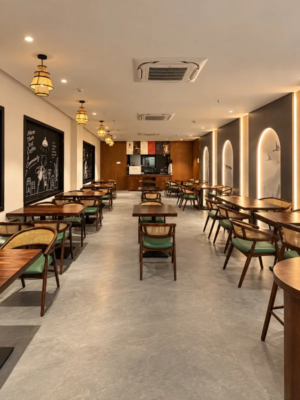 Cafe Amara interior, Level 1, Amāra Hotel